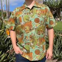 Load image into Gallery viewer, TikiLand Trading Co. 'Cannibal of Doom' - Classic Aloha Button-Up Shirt - Unisex - Ready to Ship! (US shipping included)