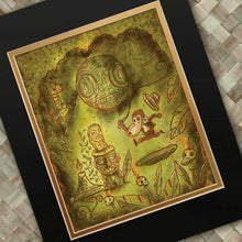 Load image into Gallery viewer, TikiLand Trading Co. 'Adventure Monkey and the Golden Idol' Print with Gold Foil - Ready to Ship - (US shipping included)