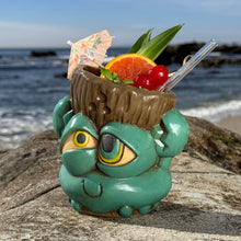Load image into Gallery viewer, Tiki tOny's Blue King Coconut - Ceramic Tiki Mug - Limited Edition / Limited Time Pre-Order