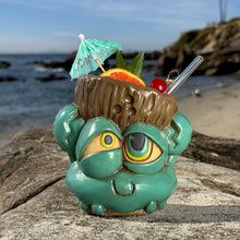 Load image into Gallery viewer, Tiki tOny's Blue King Coconut - Ceramic Tiki Mug - Limited Edition / Limited Time Pre-Order