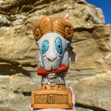 Load image into Gallery viewer, Tiki tOny's KAO POW The Thunder Goat Tiki Mug, sculpted by Thor - DECOR USE ONLY - Ready to Ship! (FREE SHIPPING in U.S.)