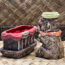 Load image into Gallery viewer, Tiki tOny's De Nile Set - with Skipper's Bote and Sunbathing Bertha Tiki Mugs, sculpted by THOR - Ready to Ship!