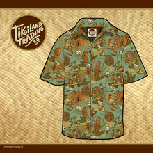 Load image into Gallery viewer, TikiLand Trading Co. 'Cannibal of Doom' - Classic Aloha Button-Up Shirt - Unisex - Ready to Ship! (US shipping included)