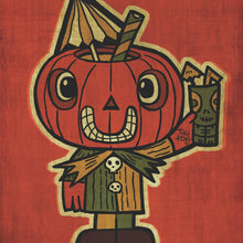 Load image into Gallery viewer, Pumpkin Head Kid Print