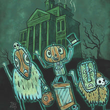 Load image into Gallery viewer, Hitch Hiking Haunted Mansion Ghosts Print