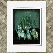 Load image into Gallery viewer, Hitch Hiking Haunted Mansion Ghosts Print
