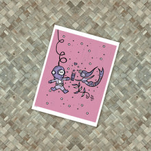Load image into Gallery viewer, Diver Mermaid Valentine Pink Print