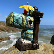 Load image into Gallery viewer, Tiki tOny&#39;s Hanging Toucan Tiki Mug (Blue-Green), sculpted by Thor - Ready to Ship!
