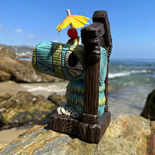 Load image into Gallery viewer, Tiki tOny&#39;s Hanging Toucan Tiki Mug (Blue-Green), sculpted by Thor - Ready to Ship!
