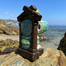 Load image into Gallery viewer, Tiki tOny&#39;s Hanging Toucan Tiki Mug (Blue-Green), sculpted by Thor - Ready to Ship!
