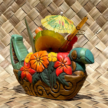 Load image into Gallery viewer, Tiki tOny&#39;s Flower Boat Canoe - Ceramic Tiki Mug - Limited Edition / Limited Time Pre-Order
