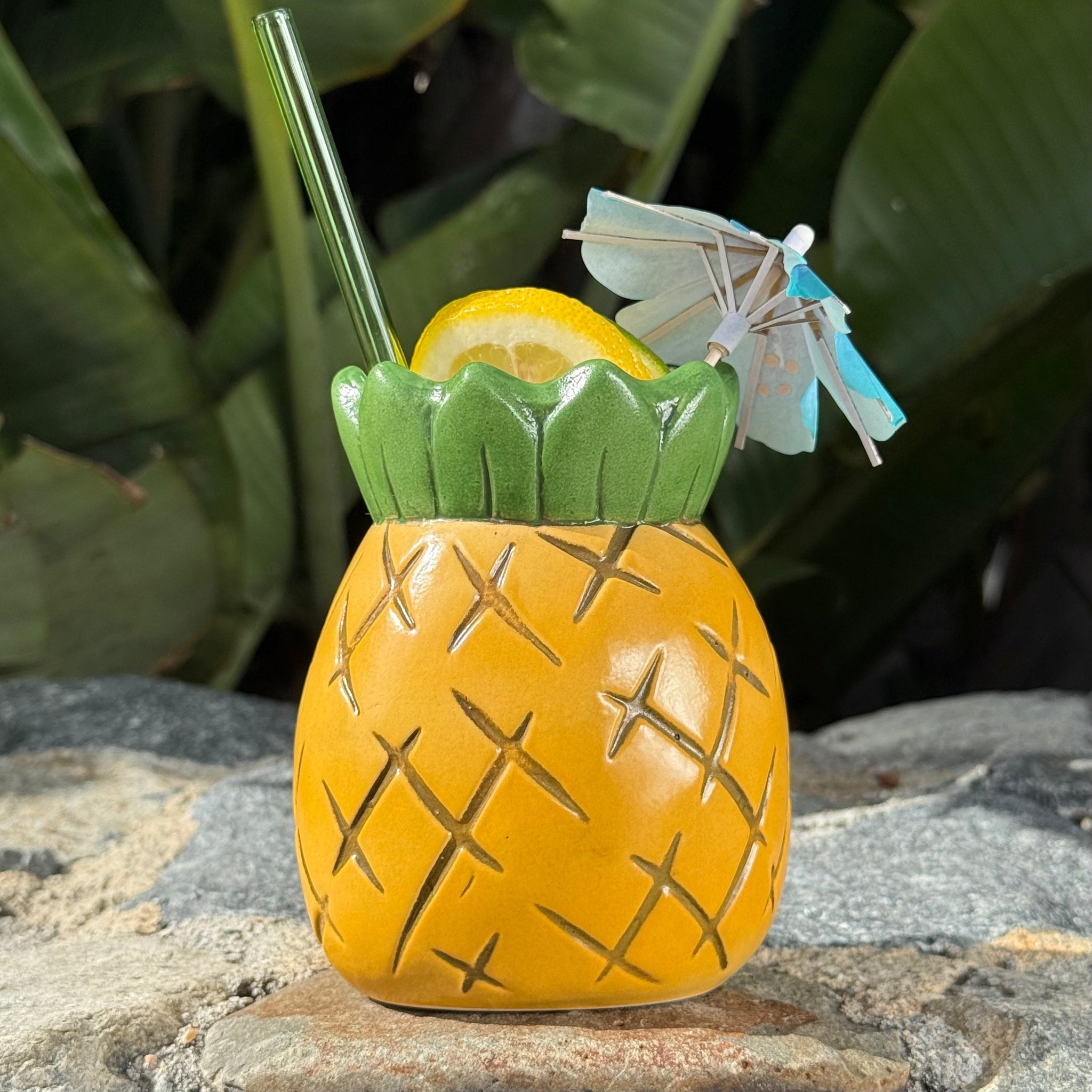 Tiki tOny's Pineapple Mug (Dark) - Ceramic Tiki Mug - Limited