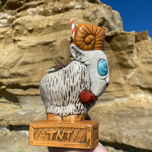 Load image into Gallery viewer, Tiki tOny's KAO POW The Thunder Goat Tiki Mug, sculpted by Thor - DECOR USE ONLY - Ready to Ship! (FREE SHIPPING in U.S.)
