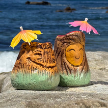 Load image into Gallery viewer, Tiki tOny's Magma Joe and Lava Flo Tiki Mug Set - Lava is in the Air Limited Edition · Ceramic Tiki Mug · Pre-Order
