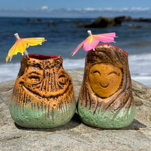 Load image into Gallery viewer, Tiki tOny's Magma Joe and Lava Flo Tiki Mug Set - Lava is in the Air Limited Edition · Ceramic Tiki Mug · Pre-Order
