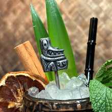 Load image into Gallery viewer, Tiki tOny's 'Best of Tiki' Sculpted Metal Swizzle Sticks - Set of Four (4) - Ready to Ship (FREE SHIPPING in U.S.)
