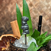 Load image into Gallery viewer, Tiki tOny's 'Best of Tiki' Sculpted Metal Swizzle Sticks - Set of Four (4) - Ready to Ship (FREE SHIPPING in U.S.)
