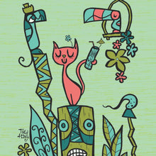 Load image into Gallery viewer, Tiki Kitty Cat Print

